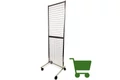 Kép 1/3 - FUTÁRRAL SZÁLLÍTHATÓ KERETES RÁCSOS ÁLLVÁNY 180 CM X 50 CM 1 OLDALAS KIVITEL