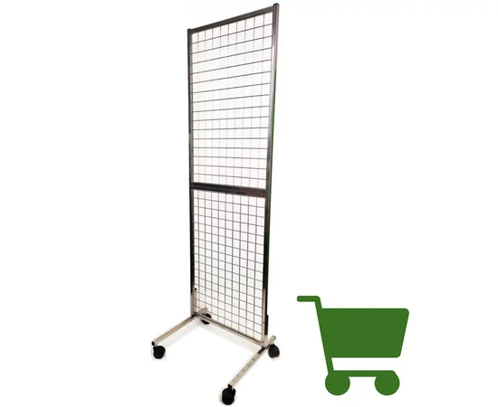 FUTÁRRAL SZÁLLÍTHATÓ KERETES RÁCSOS ÁLLVÁNY 180 CM X 50 CM 1 OLDALAS KIVITEL