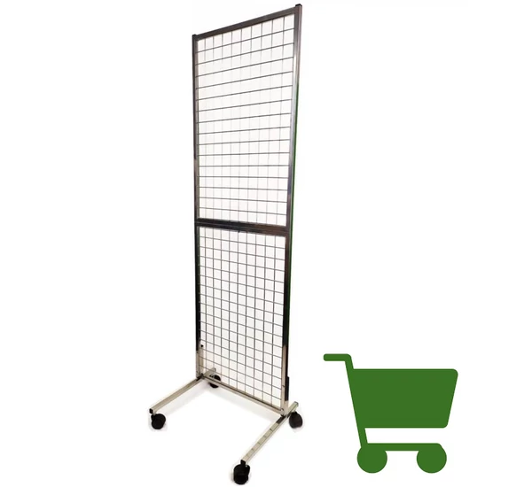 FUTÁRRAL SZÁLLÍTHATÓ KERETES RÁCSOS ÁLLVÁNY 180 CM X 70 CM 1 OLDALAS KIVITEL