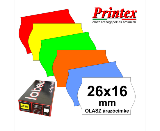 26×16mm OLASZ fehér árazócímke