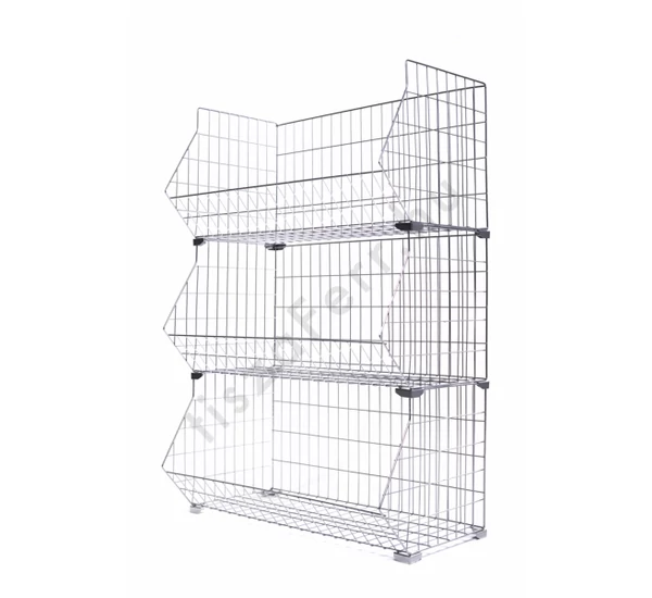 80 cm-es ÁRUTARTÓ REKESZ SOROLHATÓ, KRÓM / KIFUTÓ